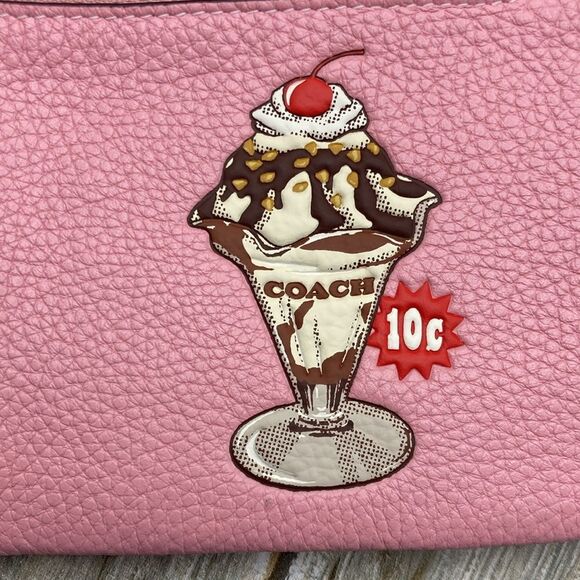 Coach Boardwalk Corner Zip Wristlet With Sundae Graphic Wallet Bag Purse - Picture 3 of 9